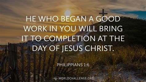 Philippians 1:6 | worldchallenge.org