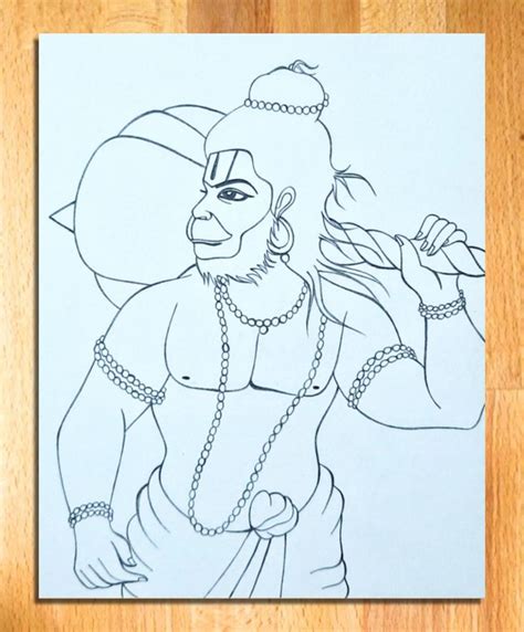 Lord Hanuman Pencil Drawing for Beginners | Easy Drawing | Bajarangbali ...