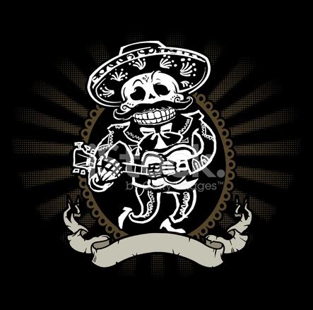 Mariachi Skeleton Stock Vector - FreeImages.com