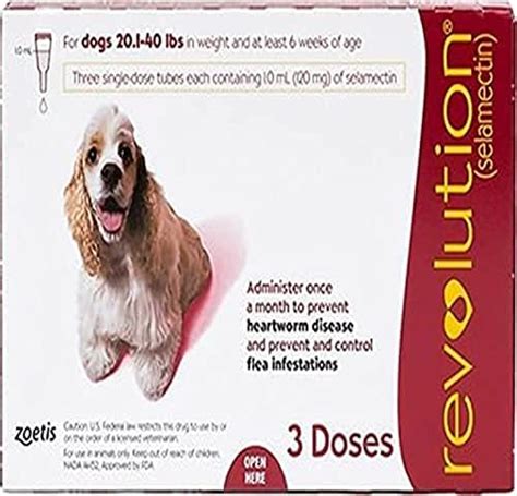 Revolution Topical Solution for Dogs, 20.1-40 lb1 Dose price in Egypt | Amazon Egypt ...