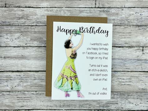 FUNNY Birthday Card Blank or Your Personalized Message - Etsy