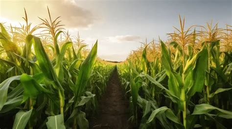 Jalan Menuju Melalui Ladang Jagung, Ladang Jagung, Foto Fotografi Hd ...