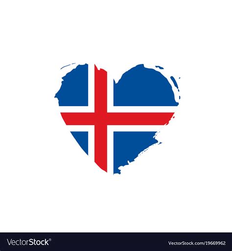 Iceland flag Royalty Free Vector Image - VectorStock