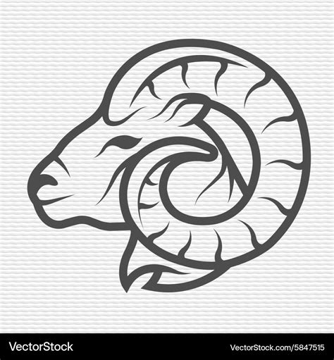 Ram symbol logo emblem Royalty Free Vector Image