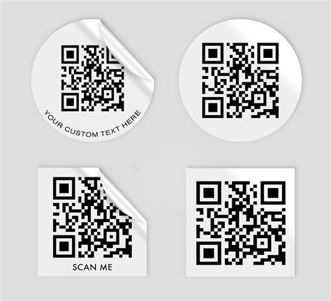 50 Custom QR Code Stickers, QR Code Package Brand Name Stickers, Custom ...