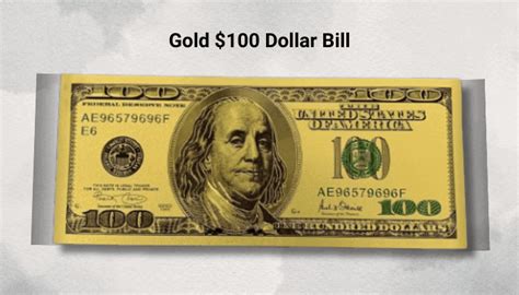 The Mysterious Gold 100-Dollar Bill And Its Origins - Chronicle Collectibles