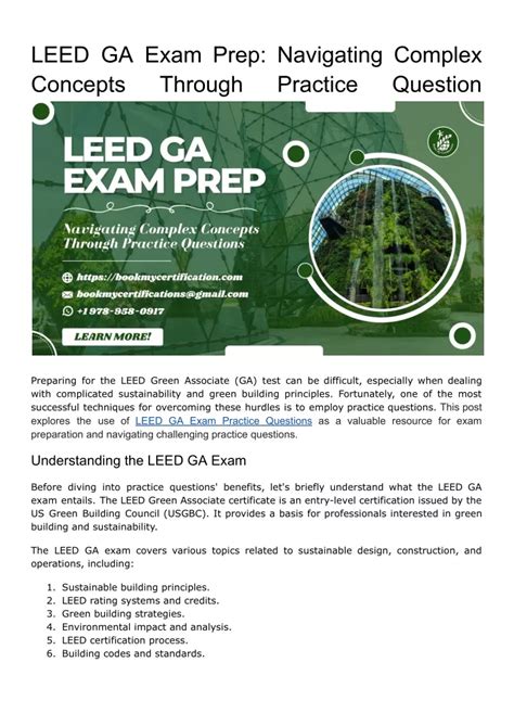 PPT - LEED GA Exam Prep_ Navigating Complex Concepts Through Practice Questions PowerPoint ...