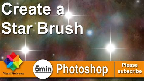 Photoshop Tutorial: How to create Create a Star Brush Set - YouTube