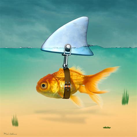 Gold Fish Painting by Mark Ashkenazi