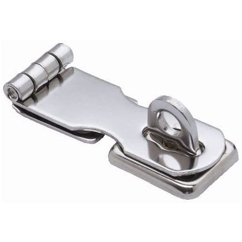 .87 in. Stainless Steel Swivel Hinge Hasp Lock-12089-3 - The Home Depot