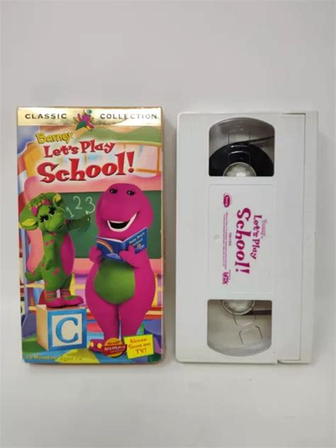 BARNEY LET’S PLAY School! VHS Video Tape Classic Collection VTG Sing ...