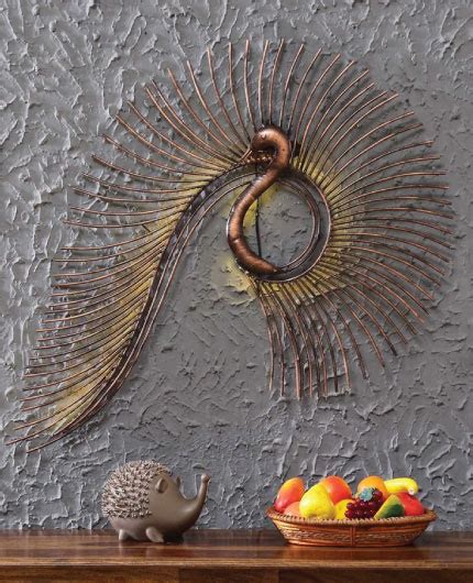 Buy Metal Peacock Feather Wall Art Online at Lowest Prices in India ...