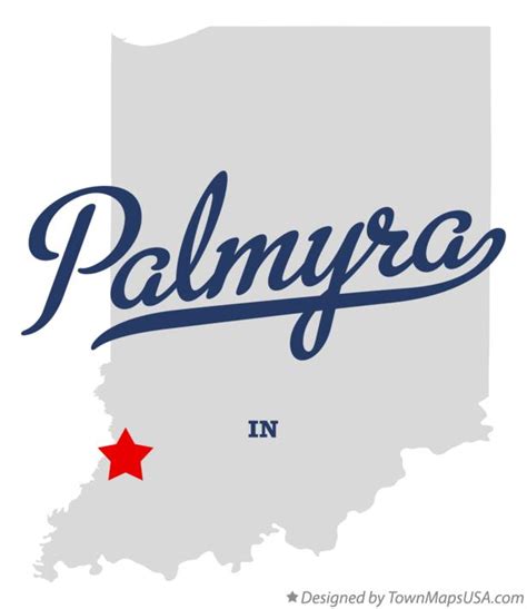 Map of Palmyra, Knox County, IN, Indiana