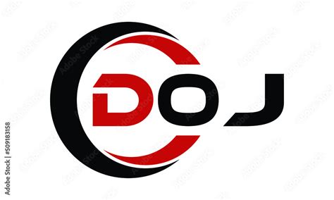 DOJ swoosh three letter logo design vector template | monogram logo ...