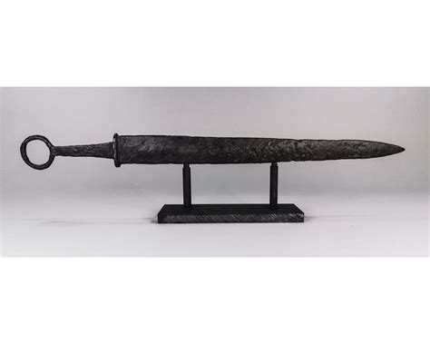 Ca.600-400 BC. Scythian iron Sword- Acinaces; formed of a pointed bevelled blade; flattened handl