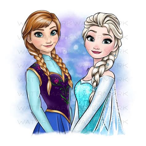 Sisters Elsa and Anna, Frozen cartoon | Immagini disney, Principesse, Arte astratta