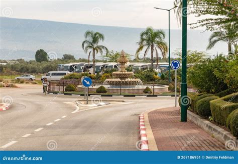 Decorative Stone Fountain at the Entrance To the Ghajar Alawite Arab ...