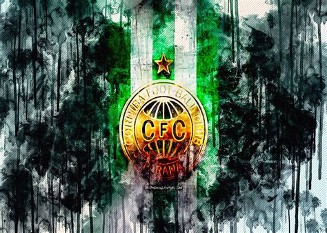 Coritiba FC Golden Logo Serie B Green Football Digital Art by Sissy ANGELASTRO