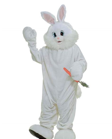 Adult Plush White Bunny Costume - Hollywood Costumes