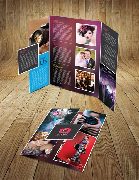 Creative Die Cut Photography Brochure Template Design