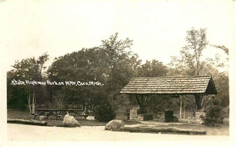 CARO, MICHIGAN, RPPC, STATE HIGHWAY PARK ON M46, VINTAGE POSTCARD | eBay