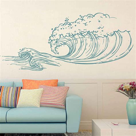 Wave Wall Decals Ocean Wave Wall Decals Ocean beach Waves Wall | Etsy | Beach wall decals, Wall ...