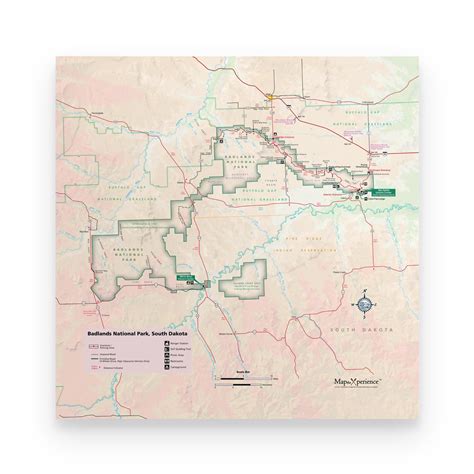 Badlands National Park Map Poster Free Mobile Map - Etsy