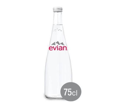 Evian Natural Mineral Water Glass Bottle 750ml - Dukakeen.com