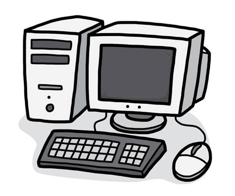 Best Drawing Of The Computer Cpu Illustrations, Royalty-Free Vector ...