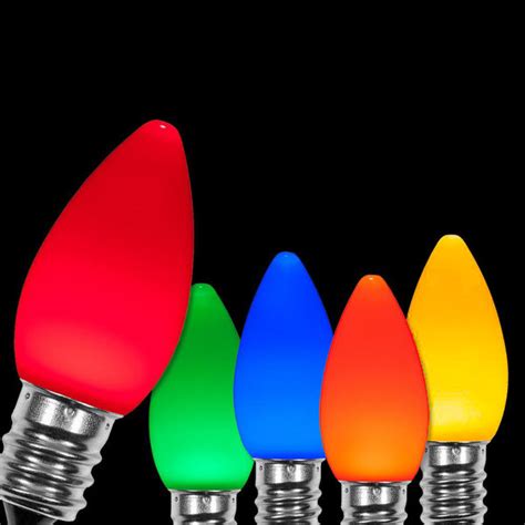 Opaque Multi LED C7 Bulbs | Box of 25