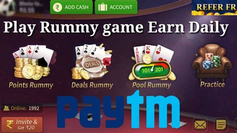 Play Rummy Game Earn unlimited Daily Paytm cash 2020 | Online Earning App 2020 - YouTube