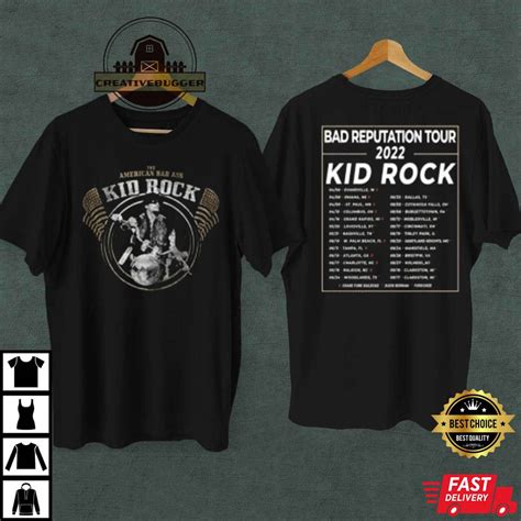 Kid Rock Bad Reputation Tour 2022 Shirt Kid Rock T-shirt Rap - Etsy