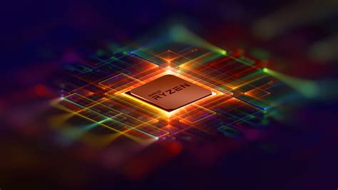 Ryzen CPU Circuit Techology 4K #9220f Wallpaper PC Desktop