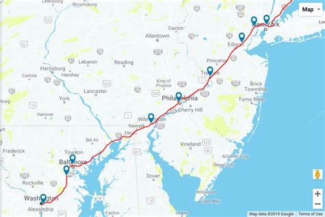 Amtrak Northeast Route Map