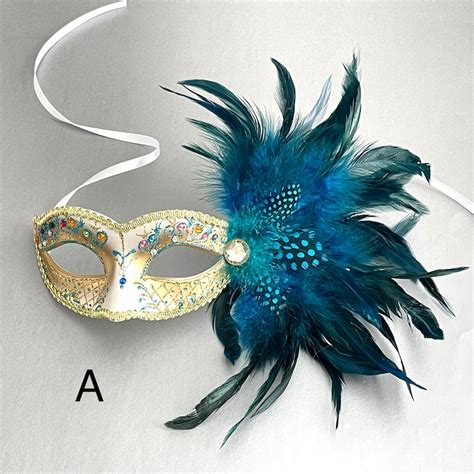 Mardi Gras Masquerade Mask Feather Mask Mask for Women - Etsy