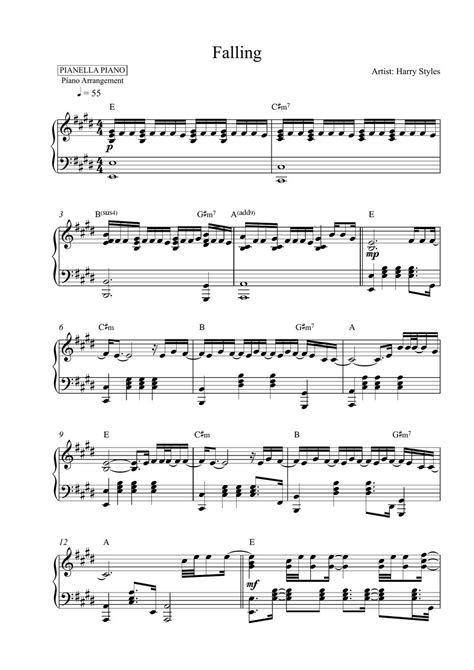 Harry Styles - Falling (Piano Sheet) Sheet by Pianella Piano