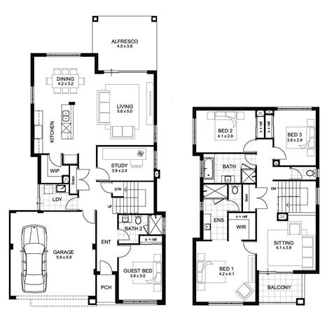 Beautiful 4 Bedroom 2 Storey House Plans - New Home Plans Design