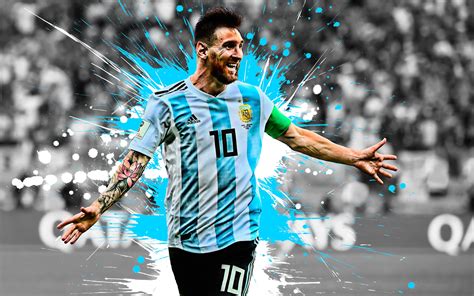 Descargar Fondos De Pantalla 4k Lionel Messi Estrellas De Fútbol ...