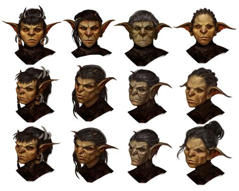 Goblin Female Faces Artwork - Baldur's Gate III Art Gallery