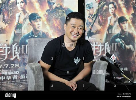 Director Wu Jing speaks at an interview for his movie 'Wolf Warriors 2 ...