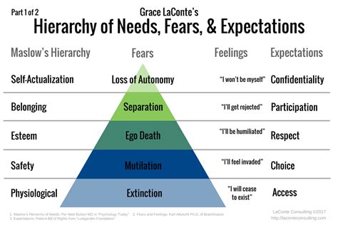 Hierarchy of Human Needs, Fears, and Expectations part 1 – LaConte Consulting