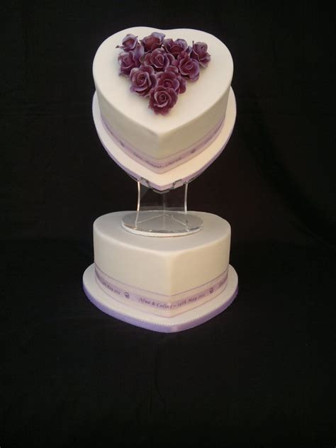 2 Tier Heart Shaped Wedding Cake - CakeCentral.com