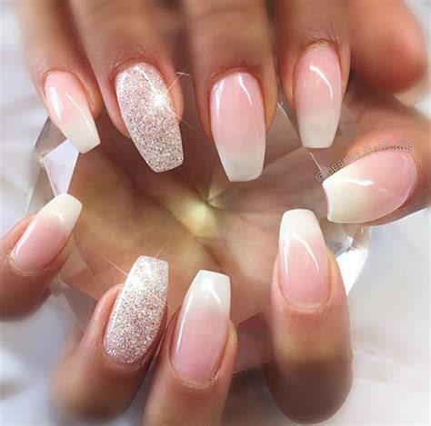 French ombre with glitter accent nail | Ombre nail designs, Glitter accent nails, Ombre nails ...