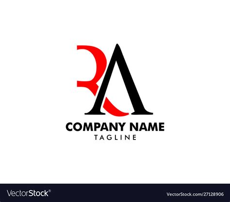 Initial letter ra logo template design Royalty Free Vector