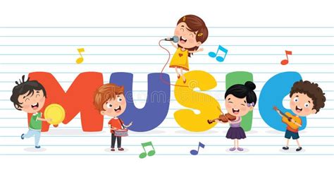 Vector Illustration of Children Music Background Stock Vector ...