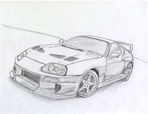 Toyota Supra drawing | Bosquejo del diseño del coche, Toyota supra, Toyota supra mk4