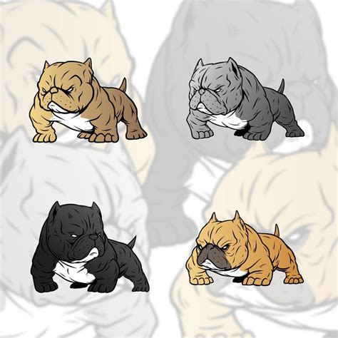 American Bully *VECTOR PACK-U* in 2023 | Dog logo design, American bully, Pitbull art