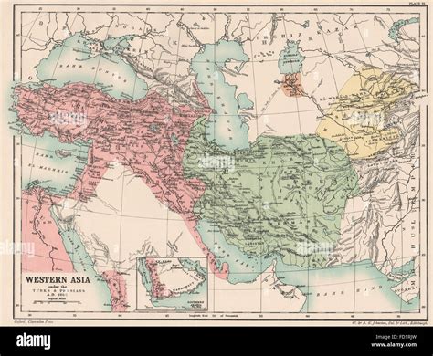 Century Atlas Siberia Antique Asia Map 1902 Antique Map of Asia Central ...