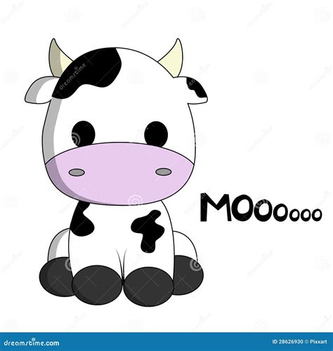 Cute cow cartoon stock vector. Illustration of happiness - 28626930