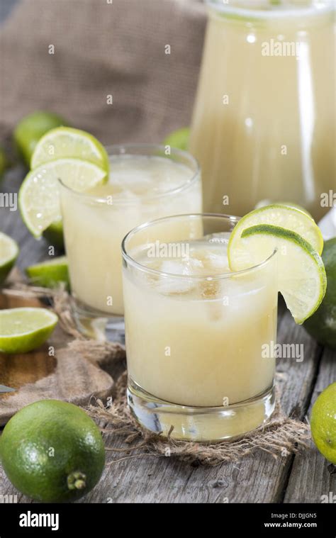 Homemade Lime Juice with fresh fruits Stock Photo - Alamy